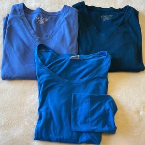 Chico’s Bundle (3) Blue Size 1 Medium 
3/4 Length Sleeve Shirts